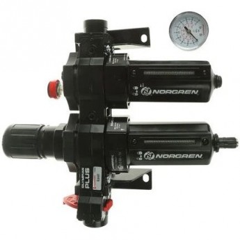 Блок подготовки воздуха NORGREN BL64 G 3/4 с манометром, фильтрацией 40 мкм, автоматический дренаж 1969641