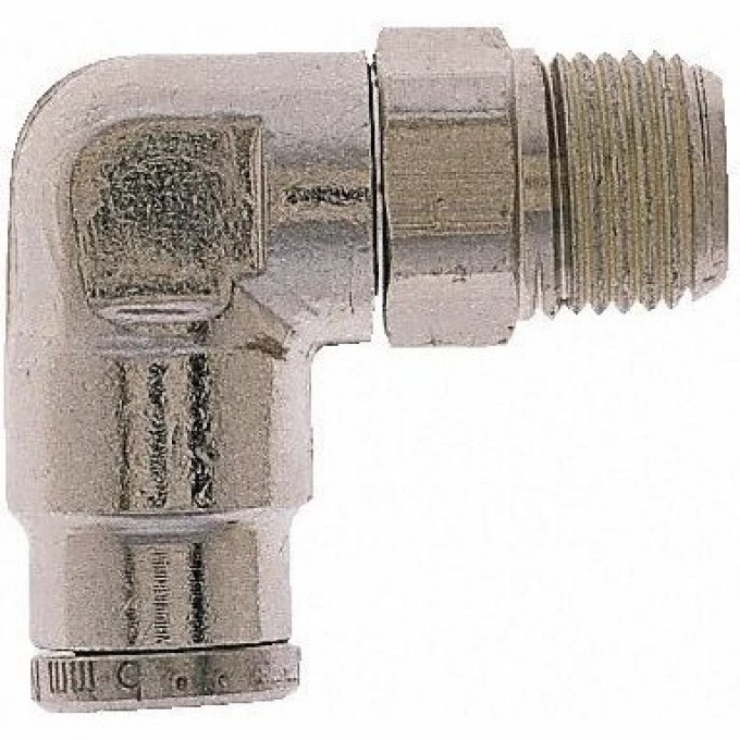 Переходник NORGREN 1014 угловой R 1/4 Male - Push In 12 мм никелированная латунь 2102423