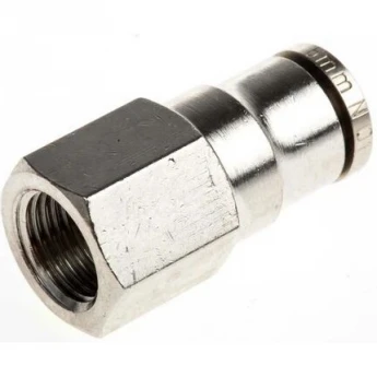 Переходник NORGREN G 1/8 Female на Push In 6 мм никелированная латунь 2102596