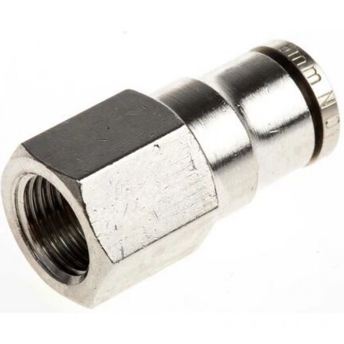Переходник NORGREN G 1/8 Female на Push In 6 мм никелированная латунь 2102596