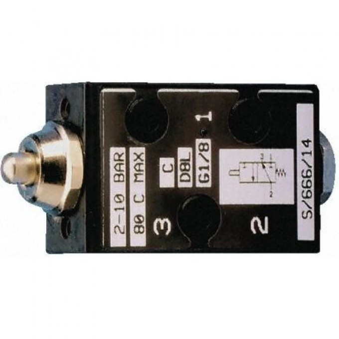 Клапан пневматический NORGREN S/666 3/2 G 1/8 плунжерный 3146238