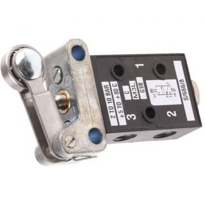 Клапан пневматический NORGREN S/666 3/2 G 1/8 с роликовым механизмом 3146250